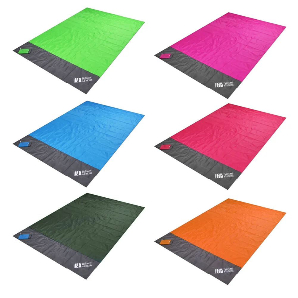

1.4x2m Waterproof Pocket Beach Blanket Folding Camping Mat Mattress Portable Lightweight Mat Outdoor Picnic Mat Sand Beach Mat
