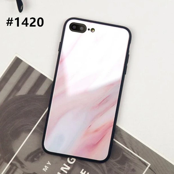 1420 Для Meizu M9 M8 M6 M5 Note чехол Роскошный мрамор закаленное стекло твердая задняя крышка для Meizu v8 x8 s6 E3 модные красочные Чехлы для телефона - Цвет: 1420