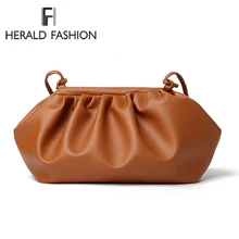 HERALD модная женская сумка-мессенджер из пельменей, дизайнерская облачная женская сумка через плечо, сумка-клатч, трендовая
