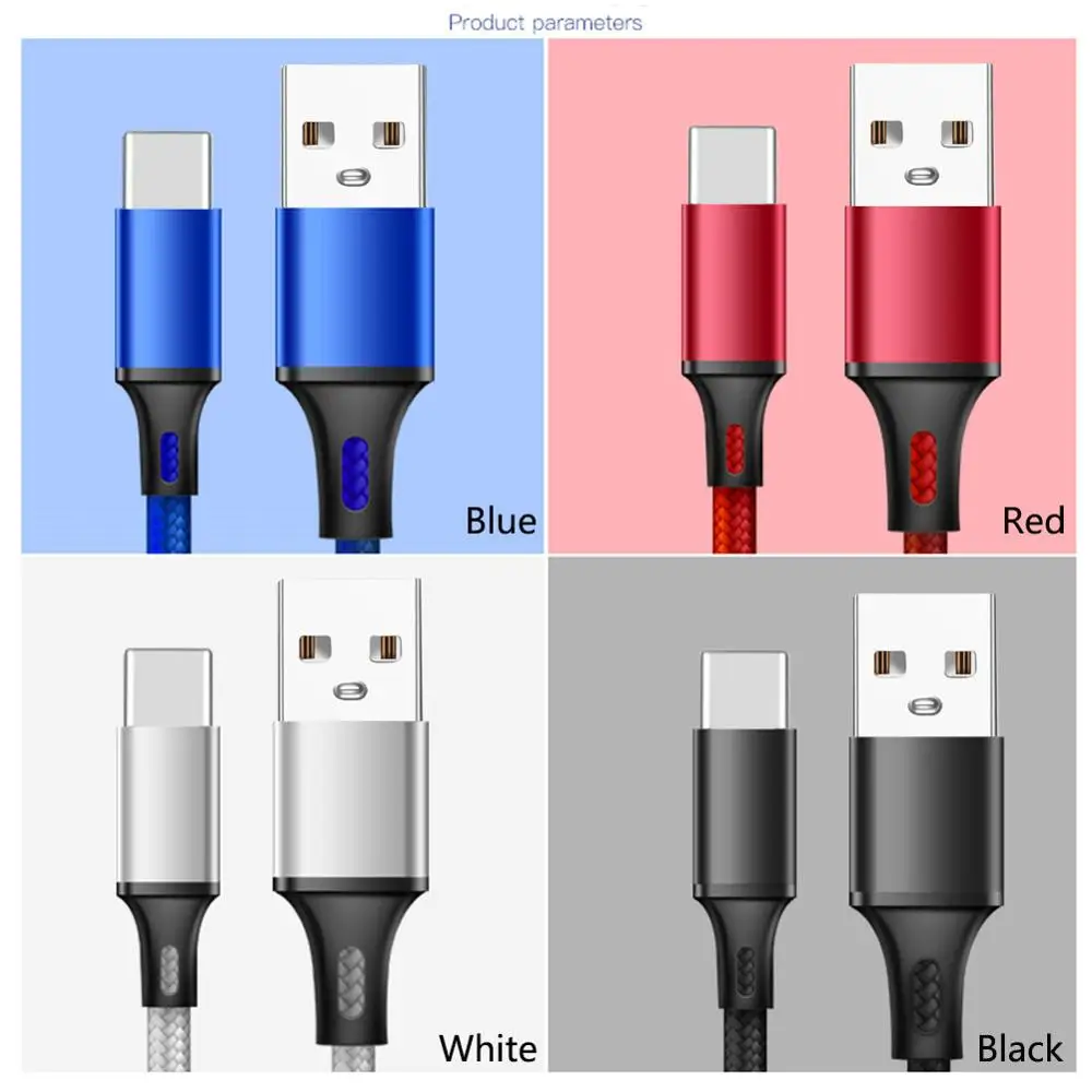 Кабель с нейлоновой оплеткой для быстрой зарядки 3 А 1 2 м|Кабели мобильных