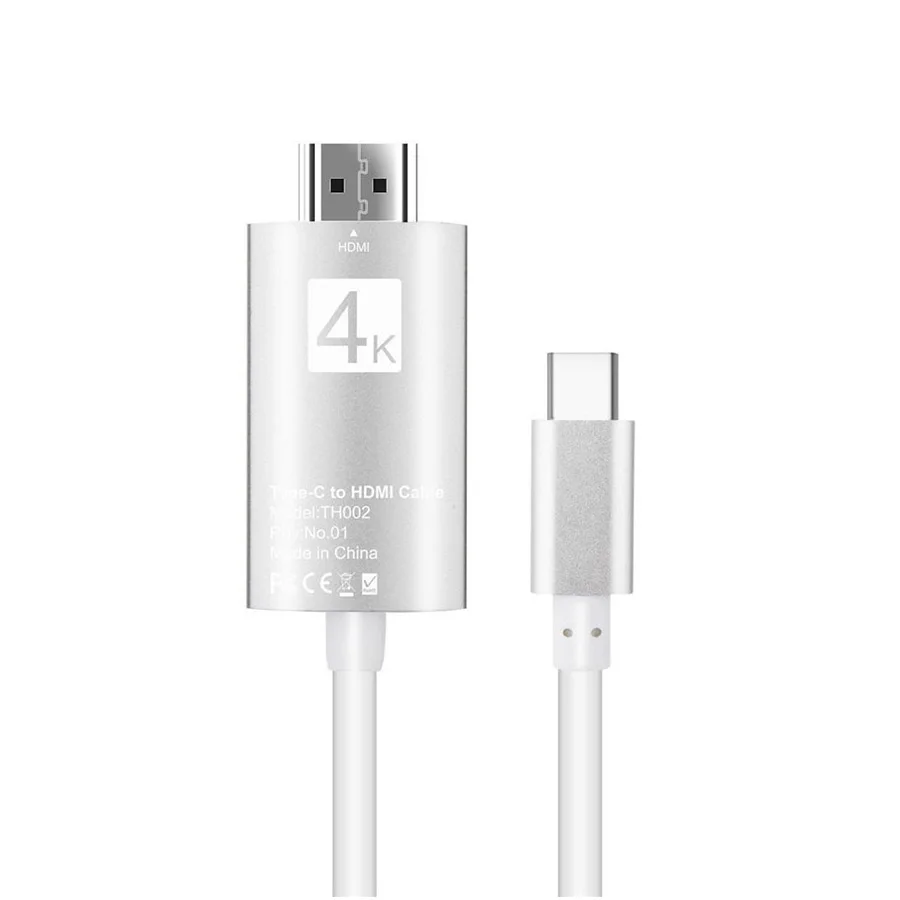 USB 3,1 type C к HDMI 2 м кабель адаптер конвертер Ultra HD 1080P 4k зарядка HDTV видео кабель для samsung Galaxy S9/S8/Note 9