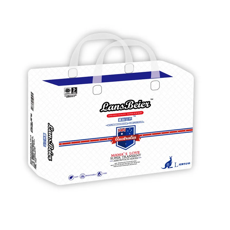 

Blue Silk Bell Paper Diaper Pants Soft Breathable Cloth Diaper Pants Cloud Thin Water-Absorbing Baby Diapers Paper Diaper Pants