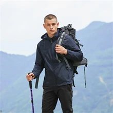 SenlinJeep High Quality Men Spring Autumn Outdoor Hiking Jackets Waterproof Windbreaker Climbing Camping Trekking Rain Coat 4XL