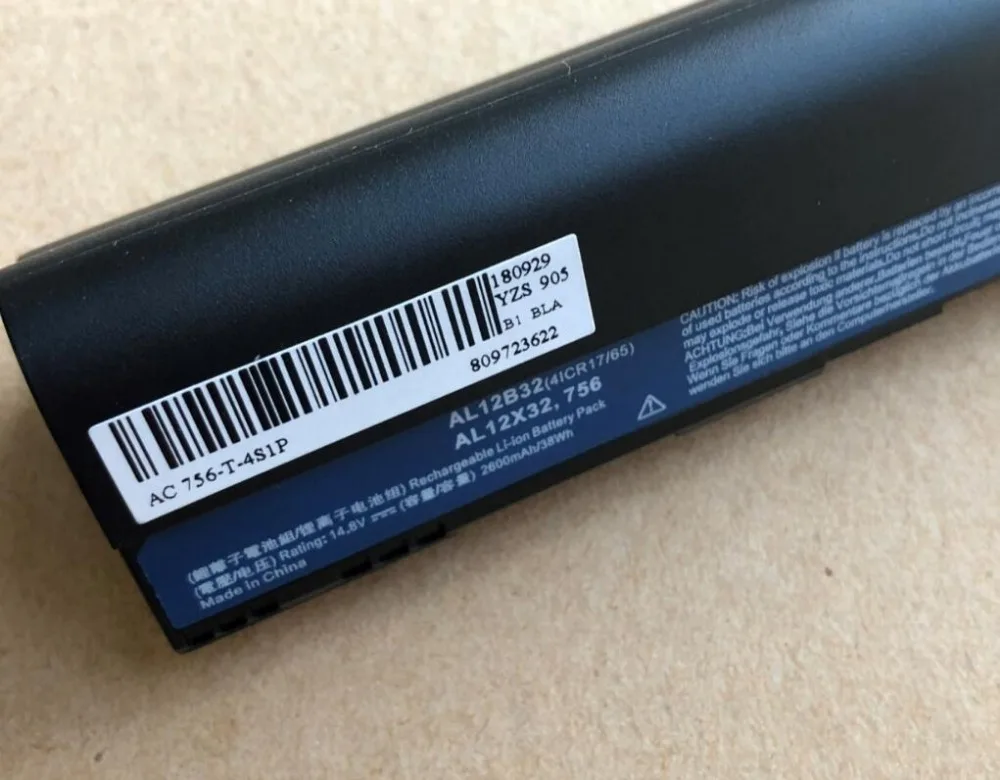 Специальная цена Аккумулятор для ноутбука acer Aspire One 725 756 V5-171 AL12X32 AL12A31 AL12B31 AL12B32 TravelMate B113 C710 Chromebook