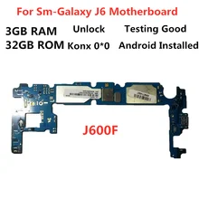 Материнская плата для Samsung Galaxy J6 разблокированная материнская плата J600F материнская плата 32 Гб логические платы