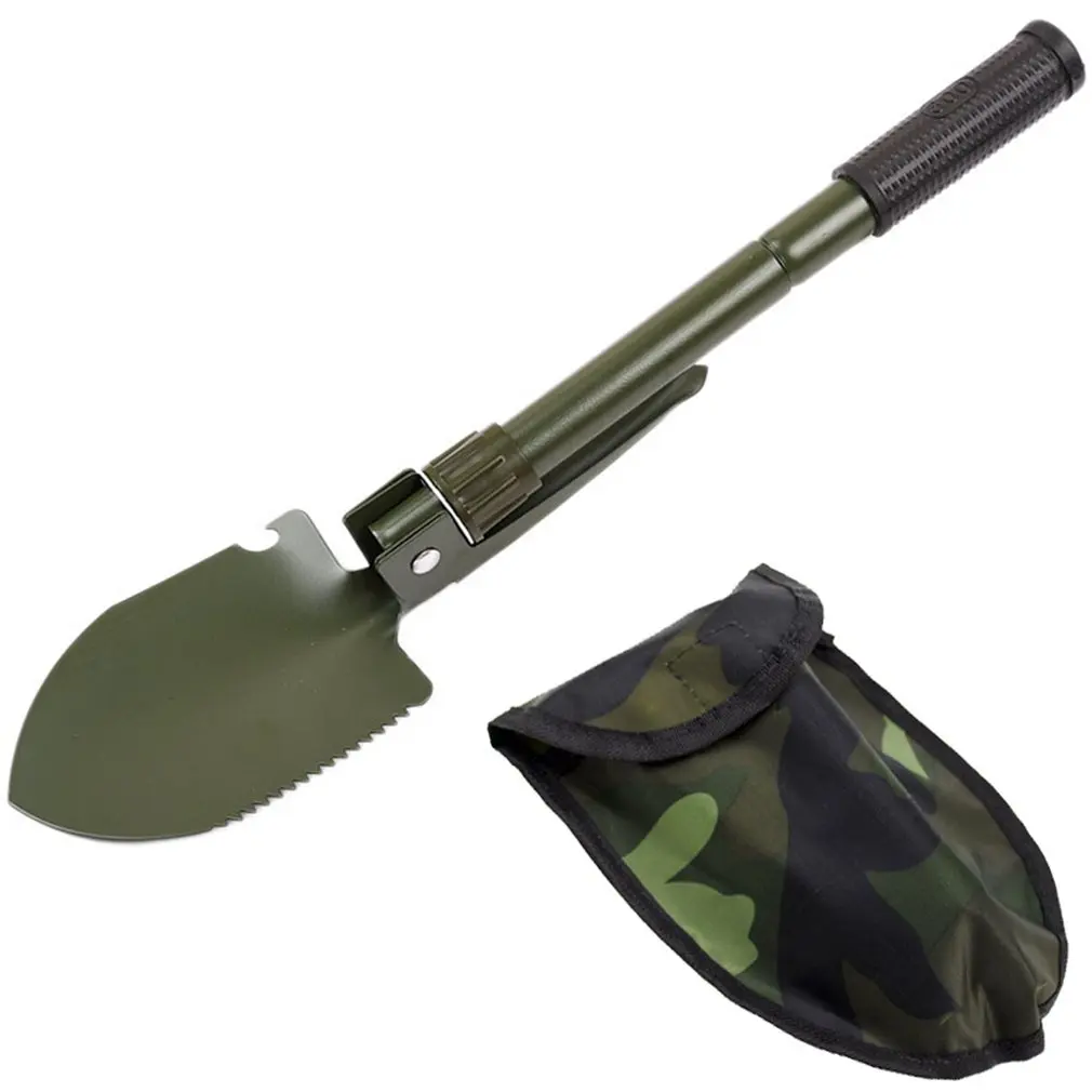 Folding Shovel Survival Spade Trowel Shovel Portable Garden Camping Outdoor Hand Tool - Цвет: Sticking Bag