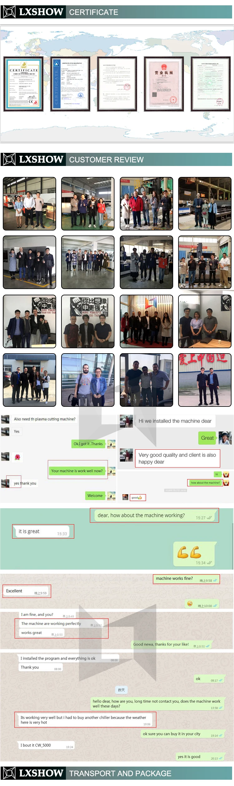 LXSHOW cnc optical fiber laser cutter 5