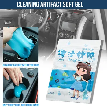 

#20# Clean Glue Gum Silica Gel Car Keyboard Dust Dirt Cleaner Cute Green Practical Durable High Quality Soft Sticky Cleaner