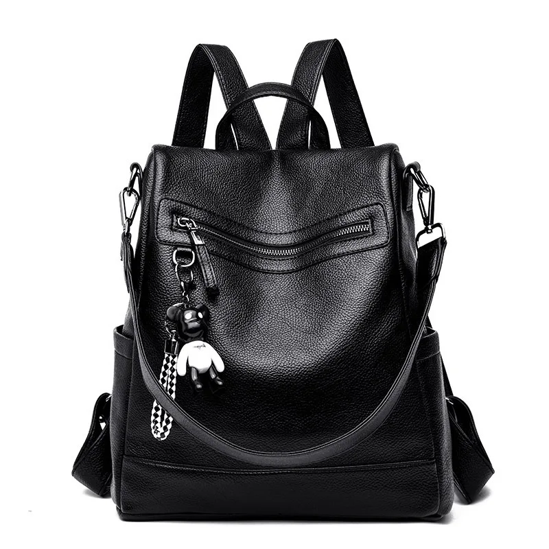 

Fashion Women Backpack For School Style Leather Student Bag For College Simple Design Women Casual Daily Packs Mochila