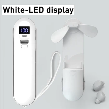 

TWS Bluetooth 5.0 Earphone Portable Fan Mini Handheld Design Noise Reduction Stereo Wireless Earphones For Xiaomi Huawei