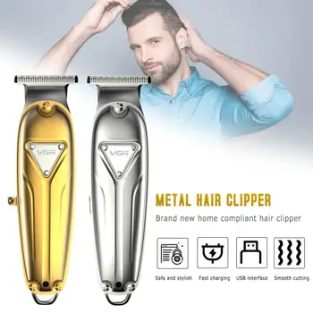 

VGR USB Charging Electric Family New Hair Clipper Full Metal Rechargeable Trimming Carving Fadertondeuse Cheveux Barber Clipper