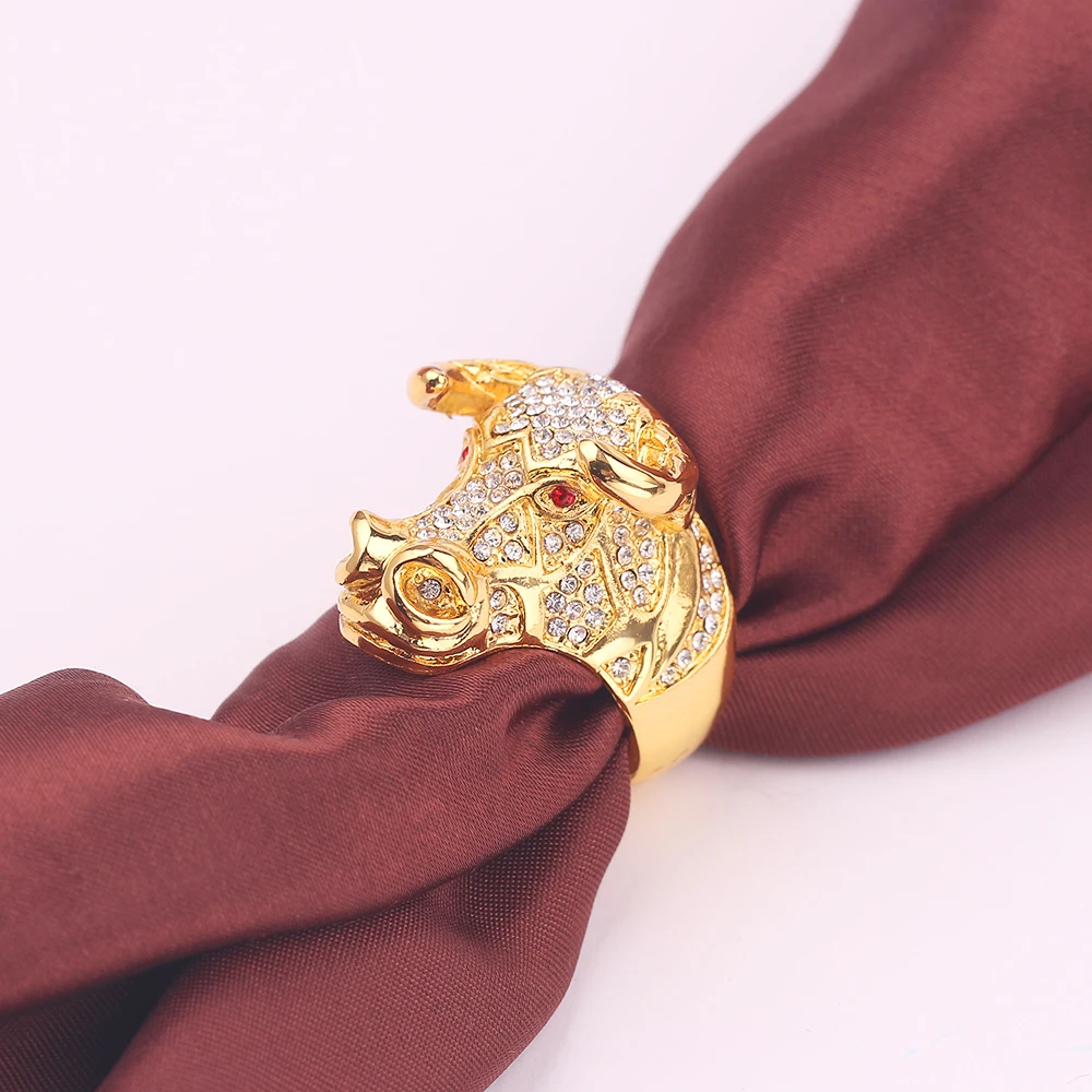 Хип хоп микро-кристалл голова быка животного кольцо черный/золотой цвет 316L Tau кольца мужские рок-рэпер пальцы аксессуары ювелирные изделия