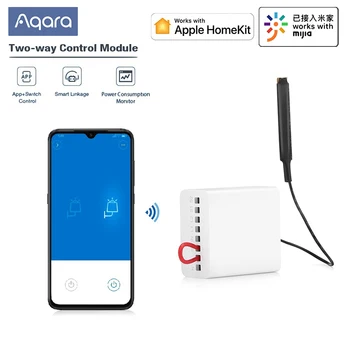 

Original AQara Two-way Module Smart Setting Timer Wireless Relay Controller 2 Channels Smart Linkage Work with Mijia APP HomeKit