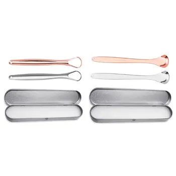 

Dental Tongue Scraper Bad Breath Cleaner Stainless Steel for Adults Fresh Breath Metal Oral Clean Brush Kit Set