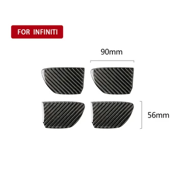 

For Infiniti Q50 Q60 2014-2019 Carbon Fiber Inner Door Handle Bowl Cover Trim New And High Quality