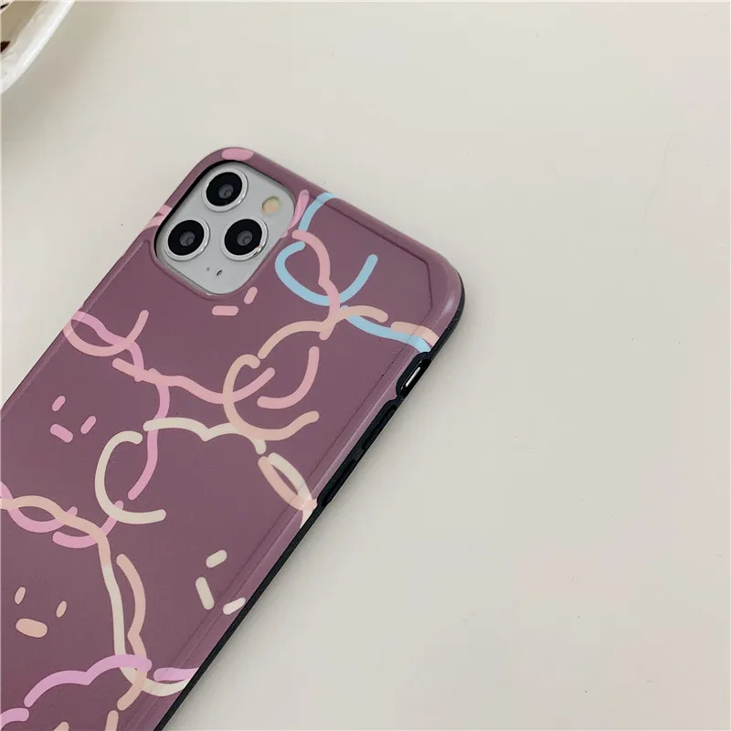 Для iphone 11 Pro Max чехол милый мультяшный фиолетовый Мишка Модный мягкий чехол для телефона для iphone 7 plus 8plus X XR XS MAX чехол