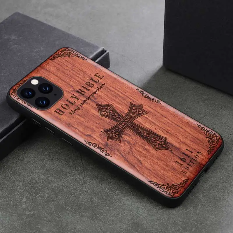 Чехол для телефона iPhone 11 12 Pro Max Оригинальный Деревянный чехол Boogic из ТПУ XR X XS 8 7 plus