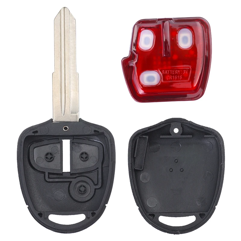 KEYECU 2 шт. дистанционный Автомобильный ключ для Mitsubishi для Outlander, Pajero Montero Triton ASX Lancer, Fob 2B-433 MHz-ID46 чип-MIT11 лезвие