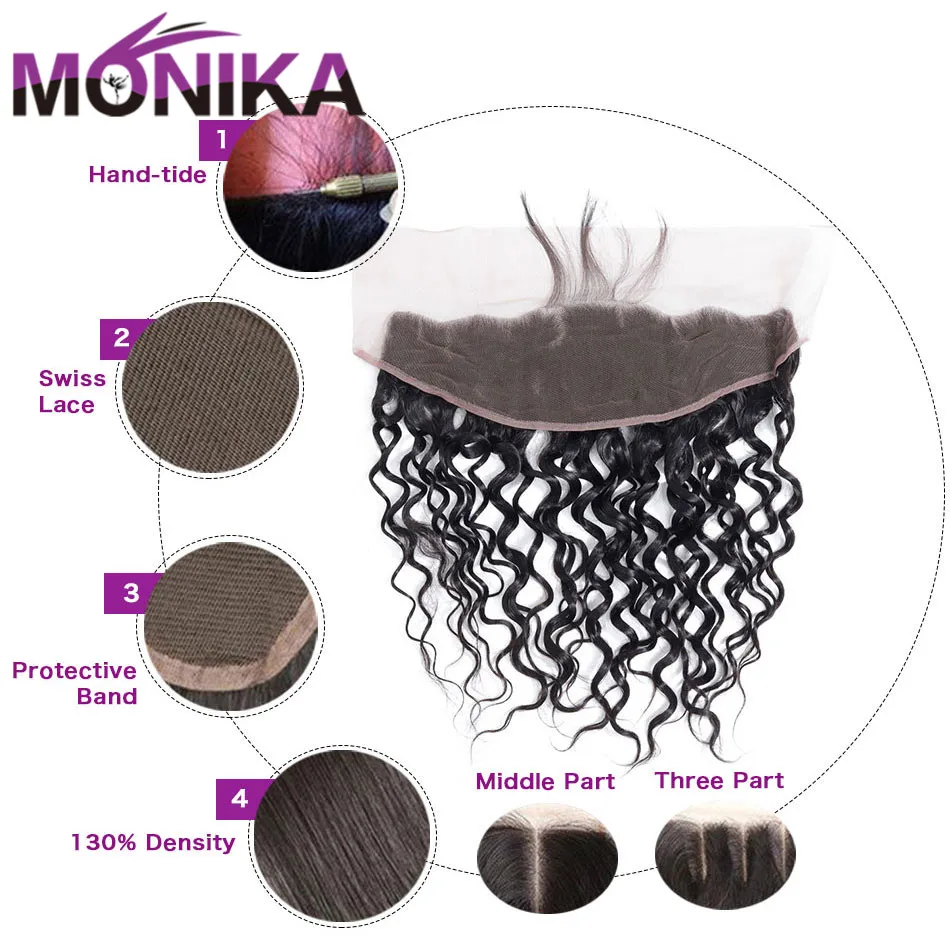 Monika волосы фронтальная бразильская холодная завивка предварительно сорванная