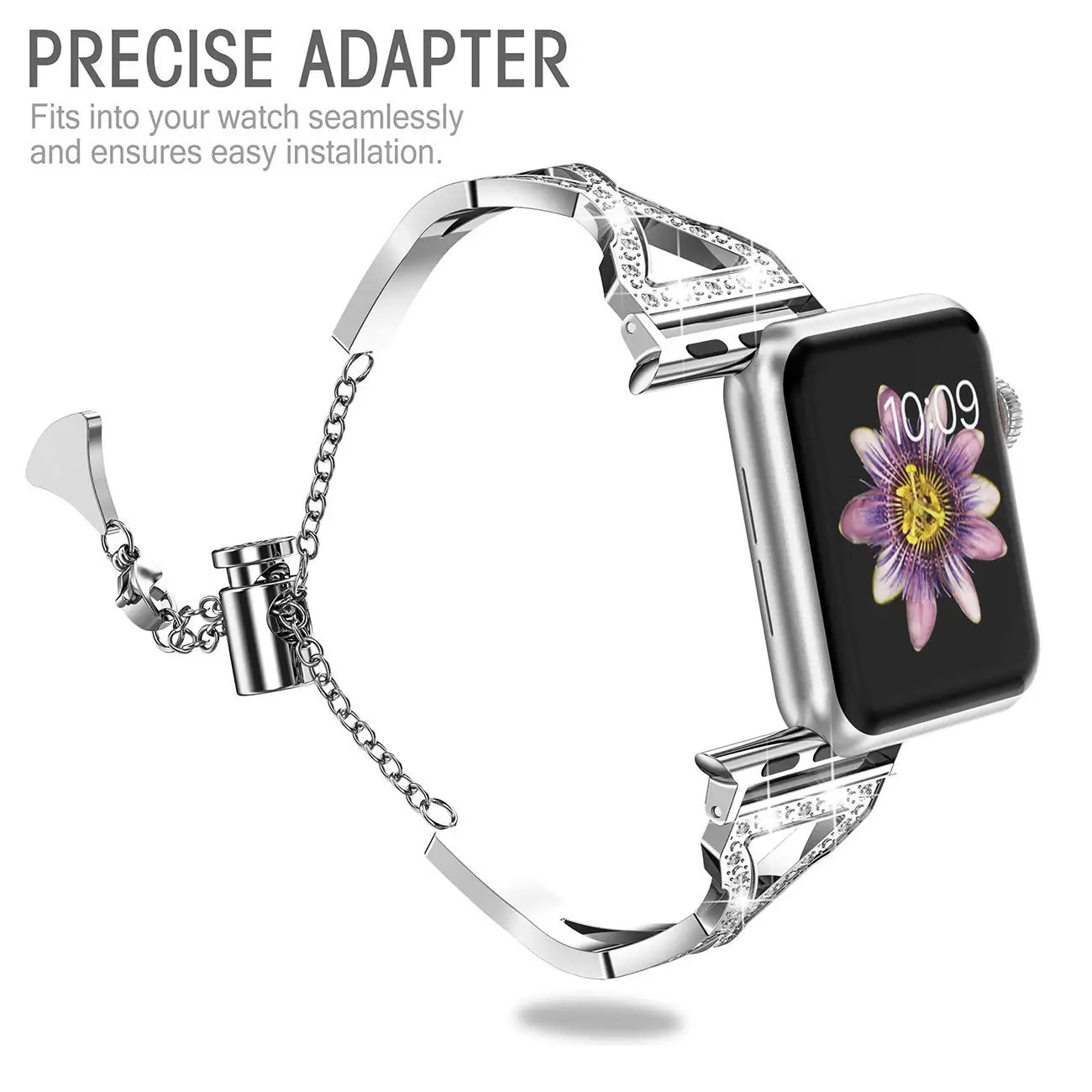 Для женщин браслет Нержавеющая сталь ремешок для наручных часов Apple Watch 38 мм 40 мм 42 44 мм браслет ремешок для наручных часов iWatch серии 5/4/3/2/1 браслет