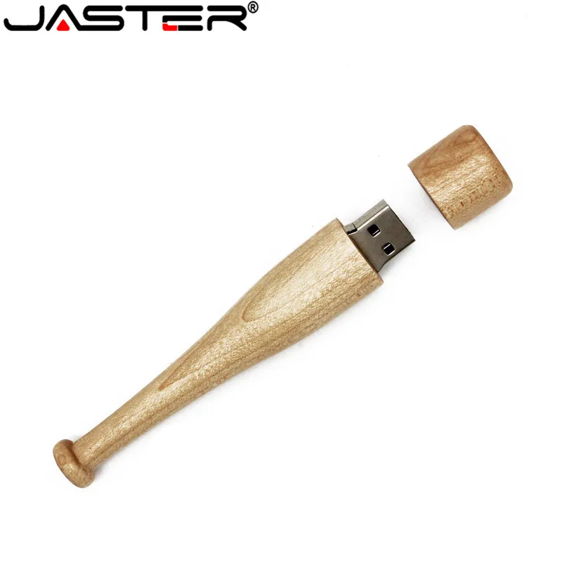 JASTER(10 шт. бесплатный логотип) Деревянный USB 2,0 Мини бейсбольный деревянный usb флеш-накопитель 4 ГБ 8 ГБ 16 ГБ 32 ГБ 64 Гб карта памяти