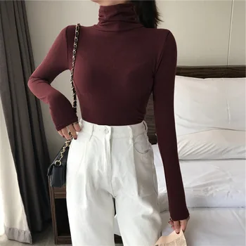 

Fashion loose pullover sweater casual solid color female sweater 2020