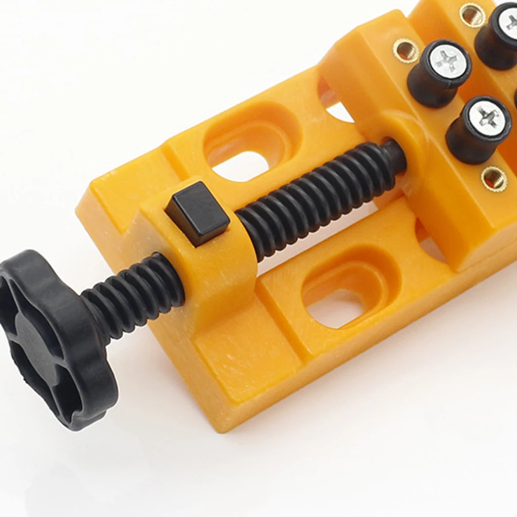 Mini Drill Press Vise Clamp for Jewelry Walnut Watch Seal Stamp Carving Tool