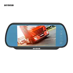 DIYSECUR 7 дюймов TFT ЖК-дисплей Дисплей заднего вида монитор зеркала автомобиля с 2 видео Вход для автомобилей CCD Камера Cam /DVD