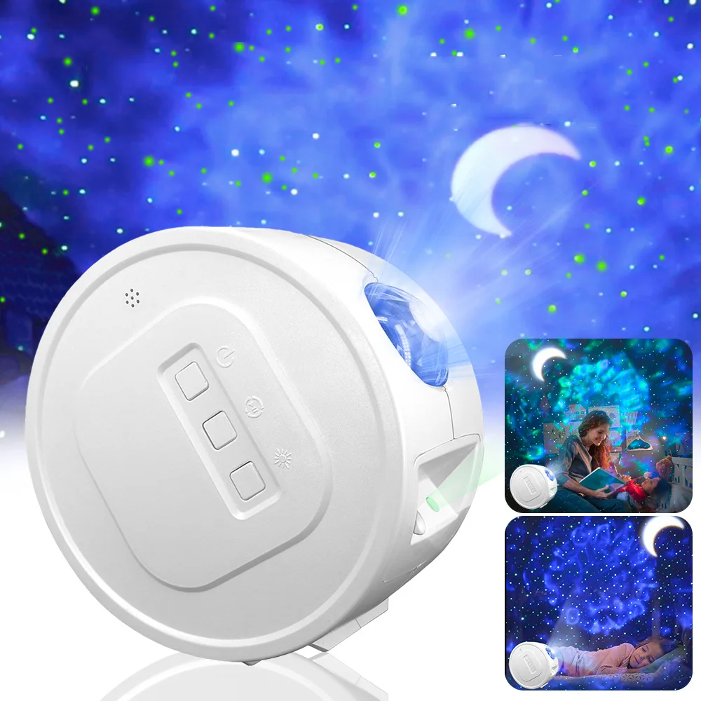 Rechargeable Remote Star Light Projector BT Bedroom Galaxy Moon LED Night Light Ultra Quiet Ocean Wave Cloud Projector