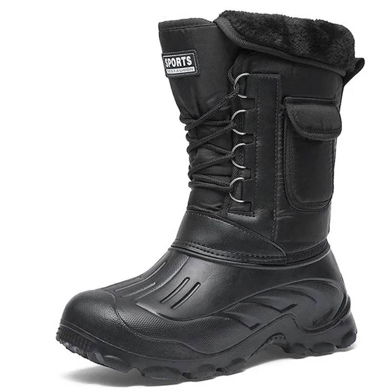 Men's Winter Boots Warm Waterproof Sneakers Outdoor Activities Fishing Snow Work Boots Male Footwear Men Shoes Fishing