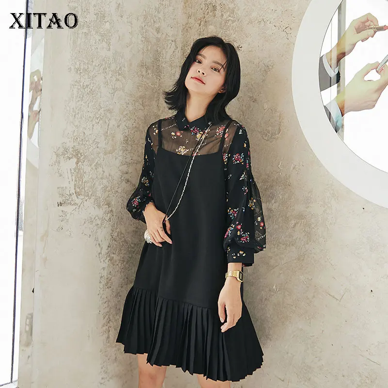 Xitao Plus Size Lange Mouwen Bloemen Geplooide Jurken Mode Wilde Tweedelige Set Vrouwen Jurk 2020 Lente Elegante Kleding ZLL4694 Xitao Plus Size Lange Mouwen Bloemen Geplooide Jurken Mode Wilde Tweedelige Set Vrouwen Jurk 2020 Lente Elegante Kleding ZLL4694