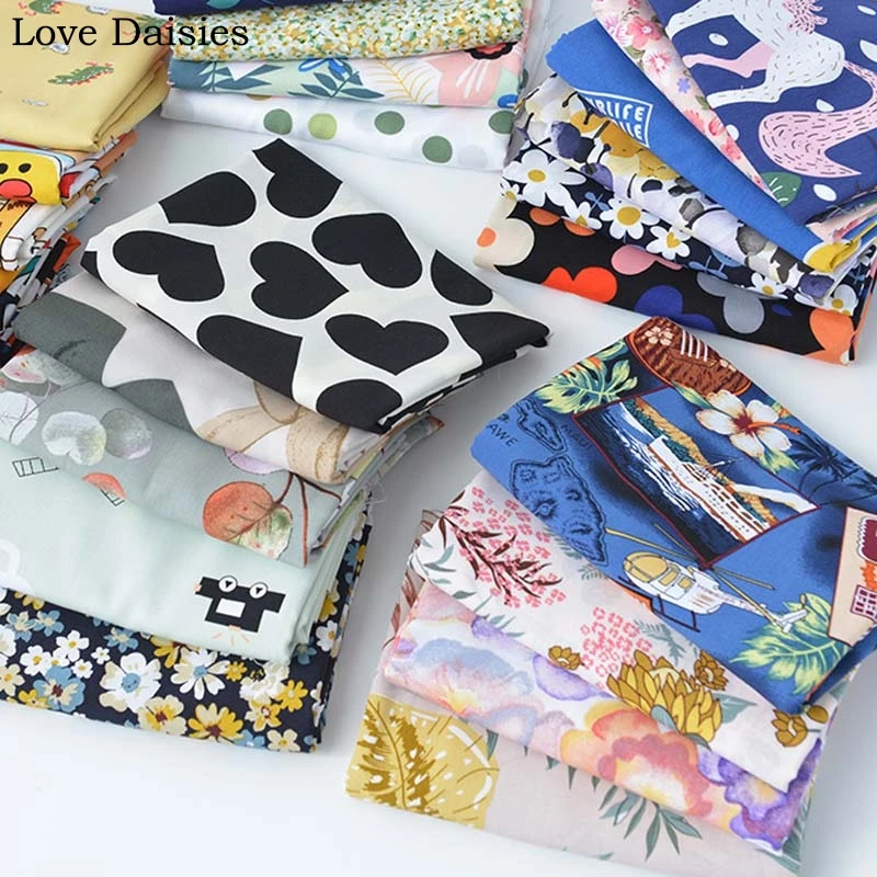 100% Viscose Cartoon Flower Floral Black Heart Dot Thin Soft Smooth fabric for Summer Apparel Dress Shirt Blouse Nightdress Top | Дом и сад