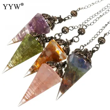 

New Arrival Reiki Healing Crystal Orgone Pendant Pendulum Natural Stone Energy Generator Reiki Divination