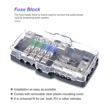 Car Audio Stereo Distribution Fuse Block ANL Fuse Holder 0/4ga 4 Way Fuses Box Block 30A 60A Universal Car Accessories
Car Audio Stereo Distribution Fuse Block ANL Fuse Holder 0/4ga 4 Way Fuses Box Block 30A 60A Universal Car Accessories