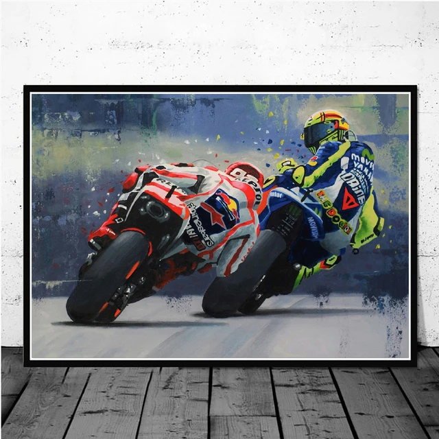 Abstract Watercolour Motorcycle Racing Posters And Prints Motorsport Fine  Art Canvas Painting On Wall Picture For Living Room - Painting &  Calligraphy - AliExpress