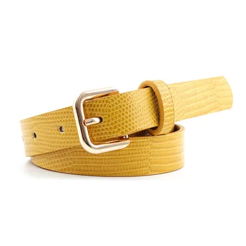 

Women's Belt Fashion Lizard Pattern Decorative Pin Buckle Jeans Waistband women belt