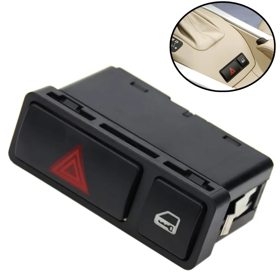 Hazard Warning Emergency Light Flasher Switch Compatible with BMW E46 E53 E85 X5 Porfeet Emergency Flasher Switch 