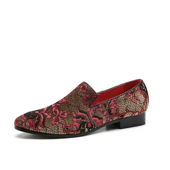 

fashion men loafers younth man leather casual shoes british style Embroidered men loafers soft moccasins