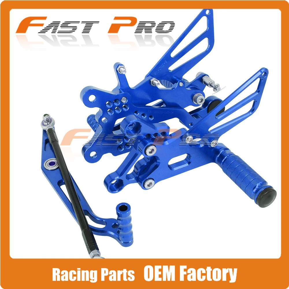 CNC регулируемый заготовка подножки педали для YAMAHA YZFR6 YZF R6 2006 2007 2008 2009 2010 2011 2012 2013 2014