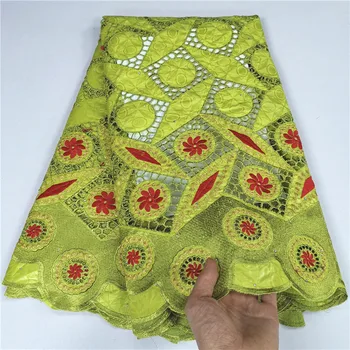 

African bazin riche fabric with brode Latest fashion embroidery bazin lace fabric with net lace 5 yards 9L081101