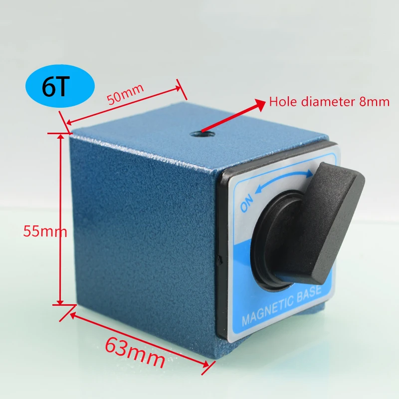  Switch Magnetic Table Base 6T 8T 10T 12T V type Power Magnetic Base Dial Indicator Stand Base Magne