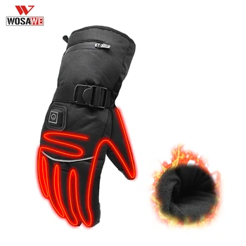 

Winter Motorcycle Gloves Temperature Heating Warm Windproof Water repellent Moto Guantes Motorbike Skiing Cycling Riding Gloves