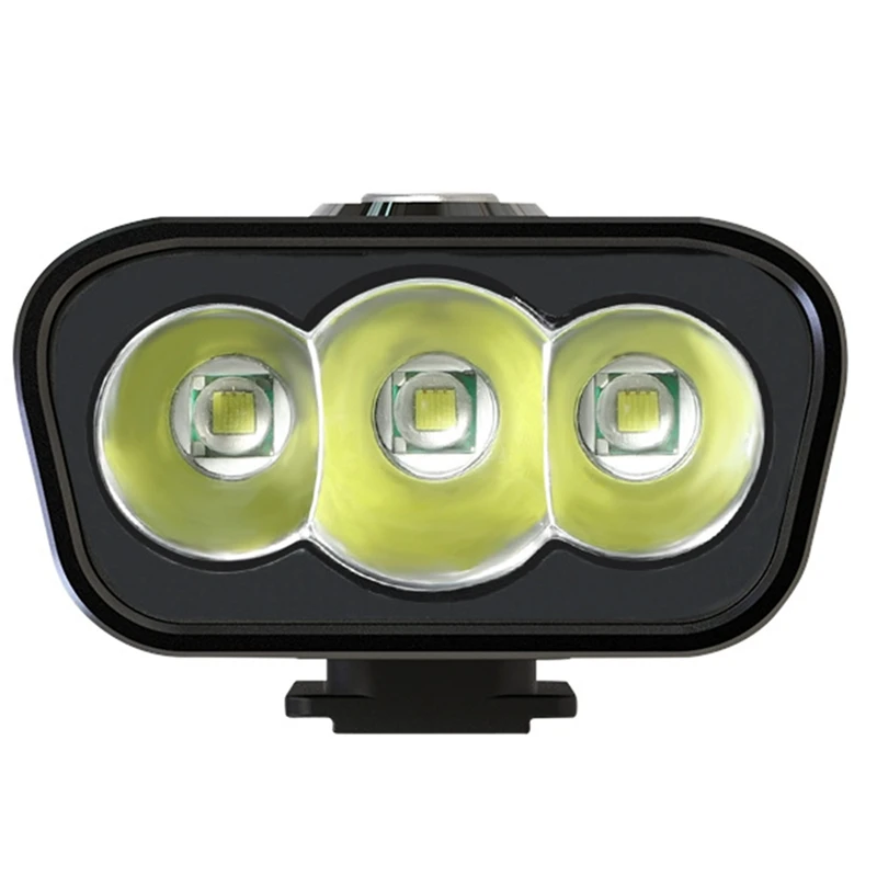 

1000Lum Usb Rechargeable Built-In 5200Mah 3Modes Bicycle Light Waterproof Headlight Bike Accessories With Taillight(3 x T2 Light