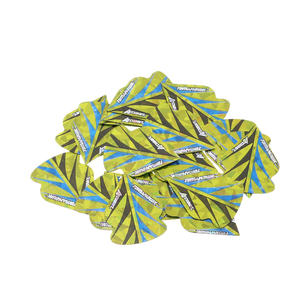 MagiDeal 20pcs Dart Flights Standard Geometric Patterns Darts Flights Protectors for Steel / Soft Tip DIY Darts Accessories