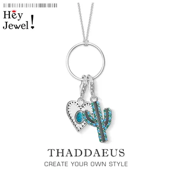

Charm Necklace Cactus & Heart,2020 Spring New Ts Fashion Charm Carrier Jewelry Thomas 925 Sterling Silver Bijoux Gift For Women