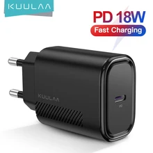 KUULAA chargeur USB 18W PD 3.0 Charge rapide 4.0 Charge rapide USB C prise chargeur de téléphone portable pour iPhone 11 Pro Max XS XR X 8