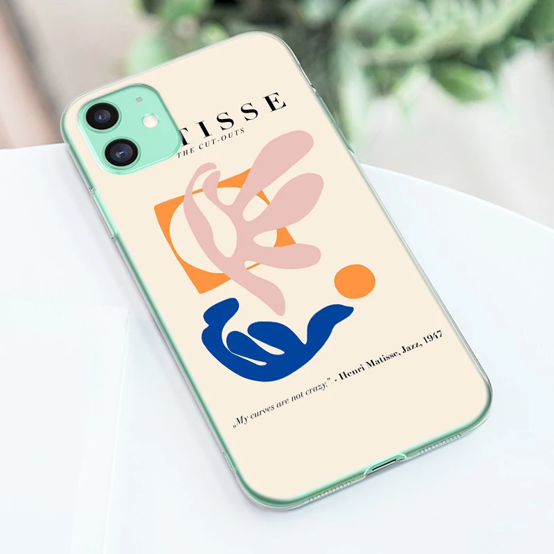 Abstract Art Painting Matisse Face Silicone Phone Case for Apple iPhone 12 Mini 11 Pro XS Max X XR 6 6S 7 8 Plus 5 5S SE 2020