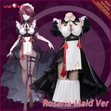 UWOWO-Disfraz de dama de honor, autorización exclusiva, Genshin Impact, Rosaria, para carnaval, Halloween y Navidad