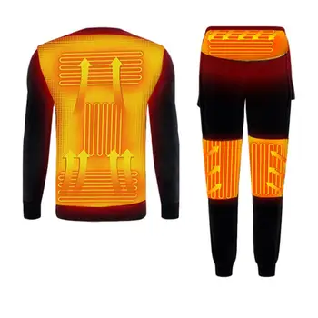 

Smart Electric Heating Suit Thermal Winter Underwear Washable Long Sleeve Top Pants Sports Wear Warm Clothing