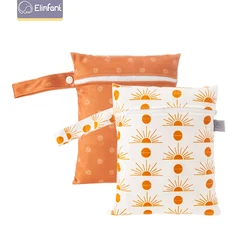 Elinfantil 2 pces conjunto 18*25cm saco de fraldas à prova dwaterproof água para inserções fraldas mini moda saco molhado